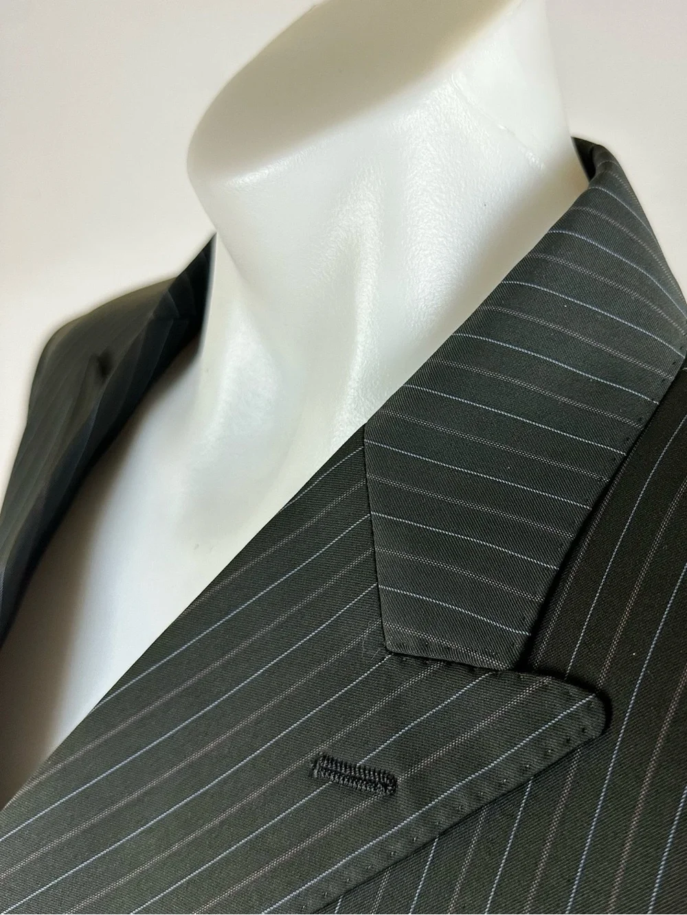 NWT FUBU The Collection Gold Liner Men's Pinstripe Blazer Single-Breasted Jacket